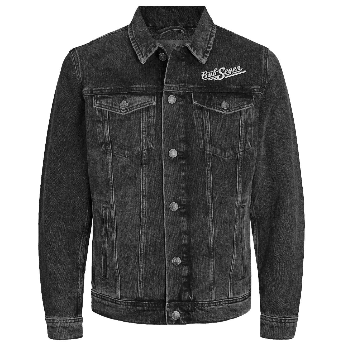 Bob Seger - Motorcycle Eagle Black Denim Jacket