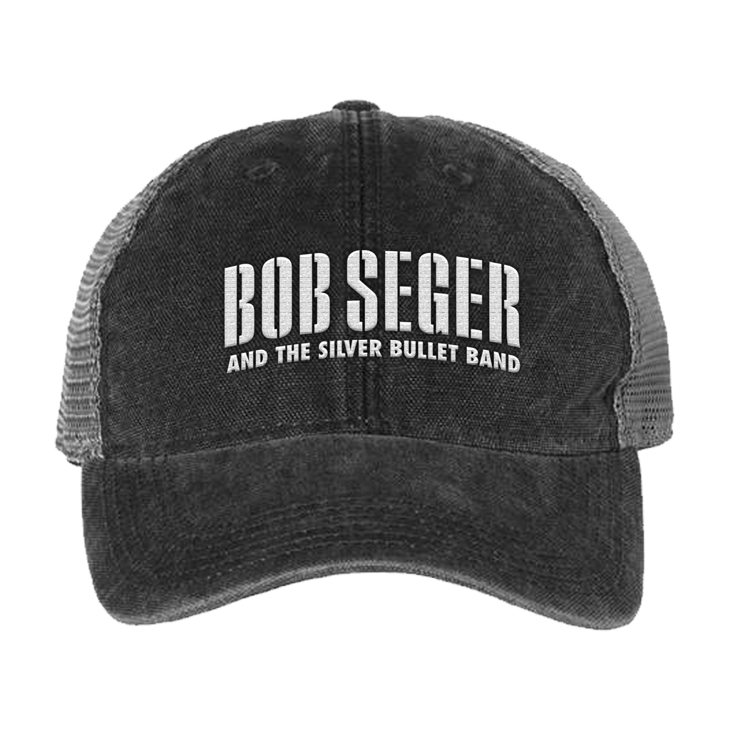 Bob Seger and orders The Silver Bullet Band, True Vintage Snap Back From the 1980's, Red & White Trucker Hat, Vintage Hat, Detroit,Against the wind